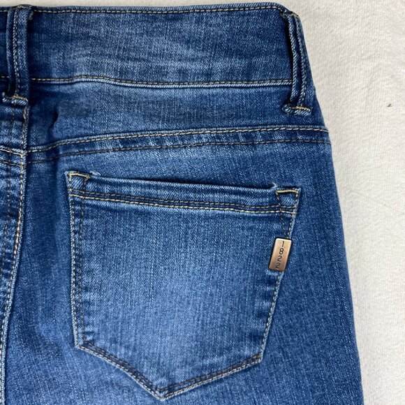 1822 Denim Blue Ankle Jeans Sz 27 Slim Straight Leg Stretch Medium Wash Low Rise - Picture 8 of 14